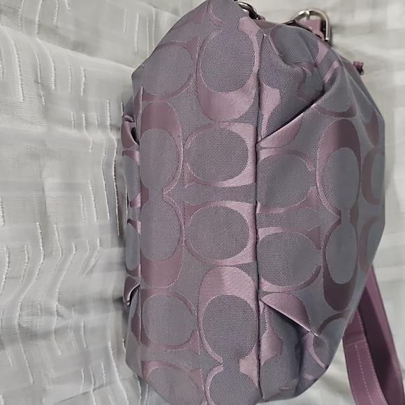 Coach Signature Purse In Lavender - Picture 5 of 7